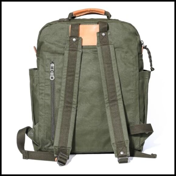 Vintage Canvas Backpack Daypack Retro Rucksack Adjustable Padded Straps main image 6